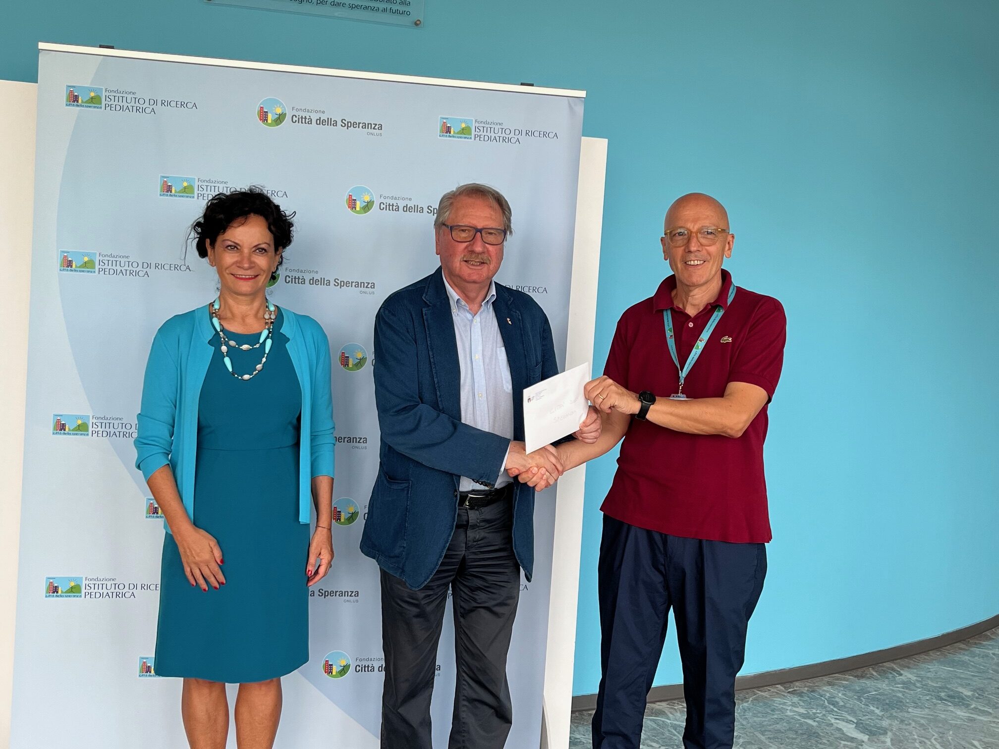 Le offerte libere raccolte durante le presentazioni del libro del Prof. Dino Ponchio donate alla Fondazione Città della Speranza