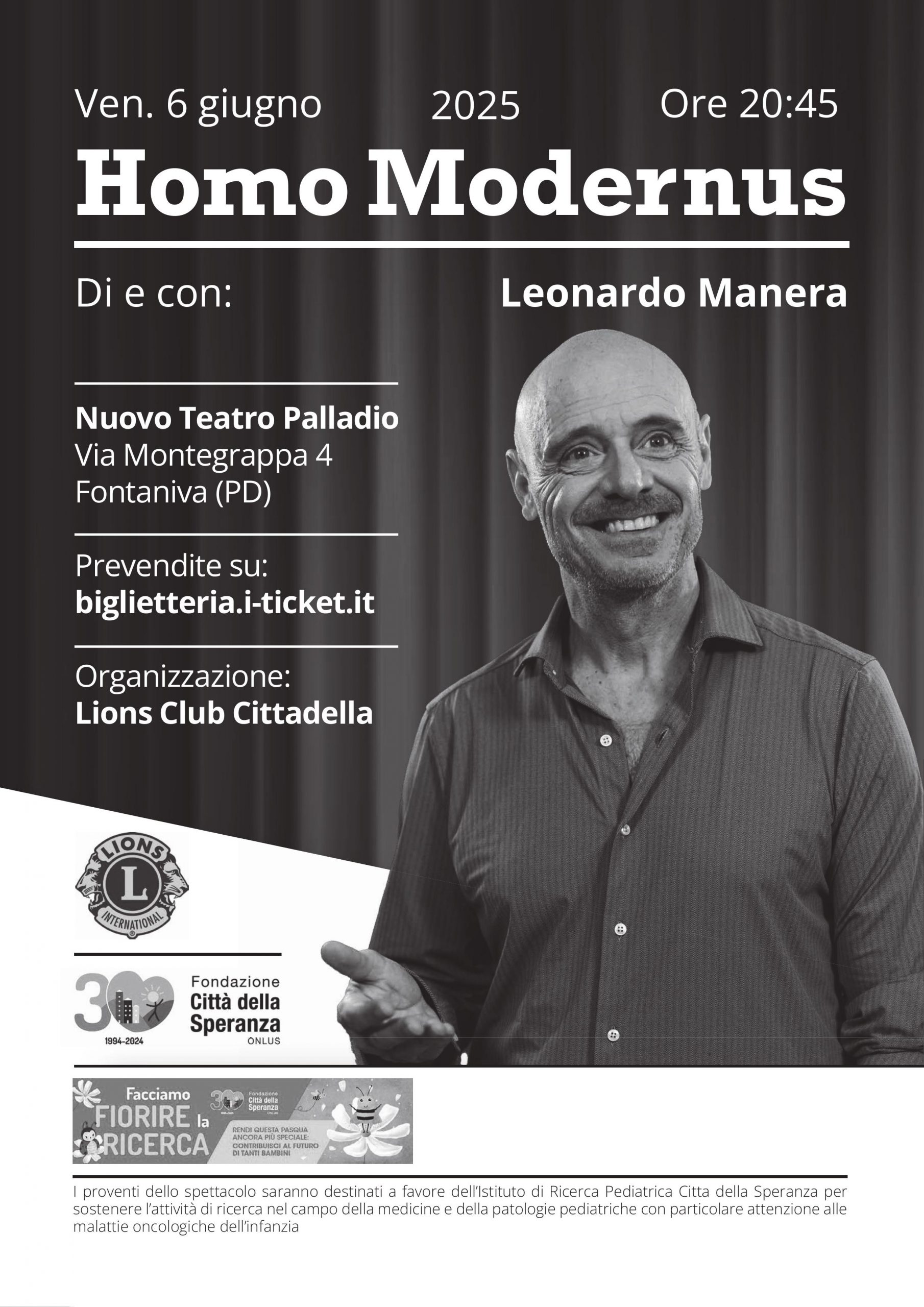 venerdì 6 giugno evento Homo Modernus con Leonardo Manera