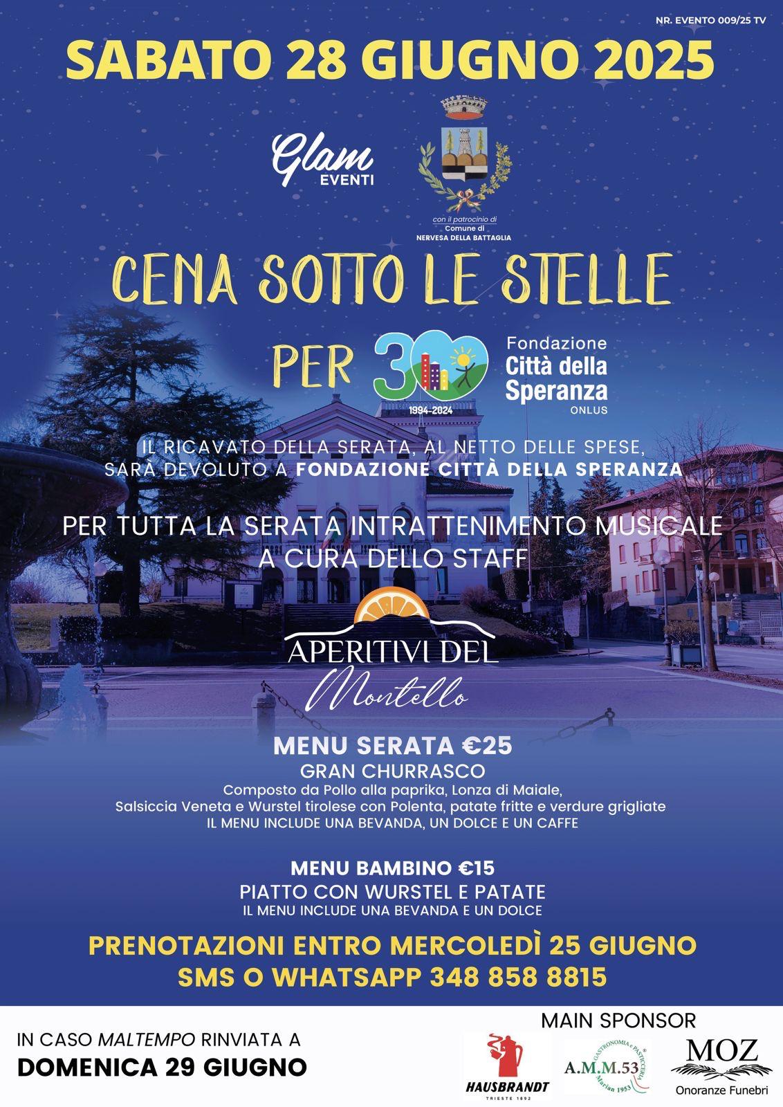 Locandina Cena sotto le stelle