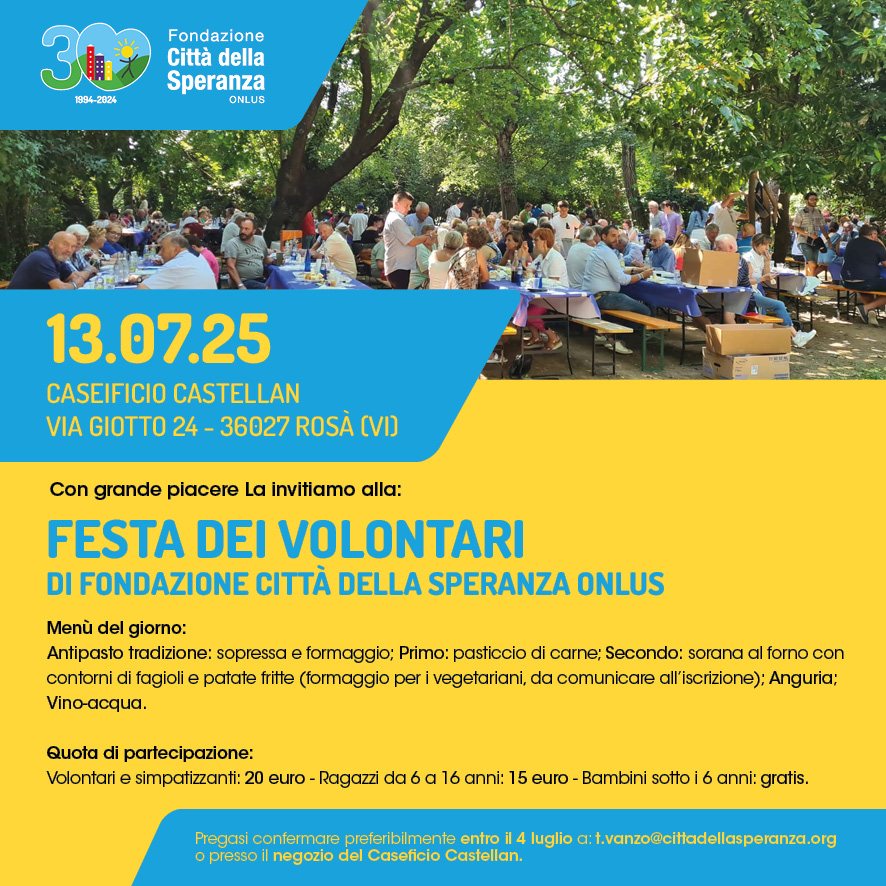 volantino Invito Festa dei volontari 13.07.25