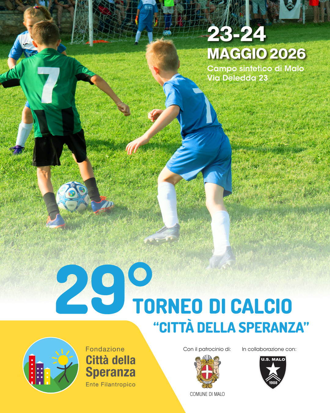 Torneo giovanile di calcio Città della Speranza 2026