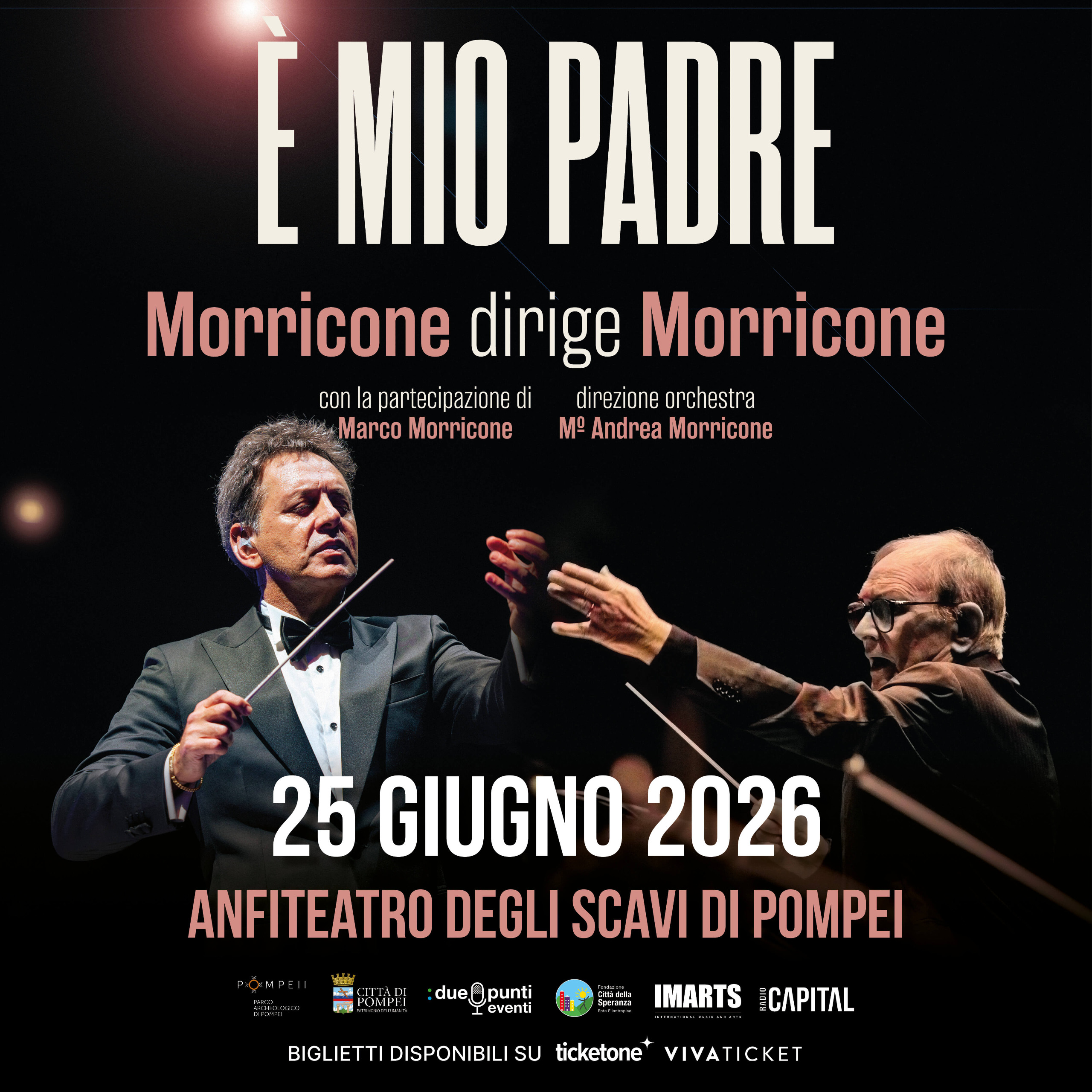 Locandina Morricone dirigie Morricone